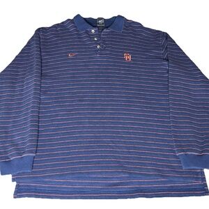 Vintage Nike Team Syracuse Collared Long Sleeve Sweater Striped